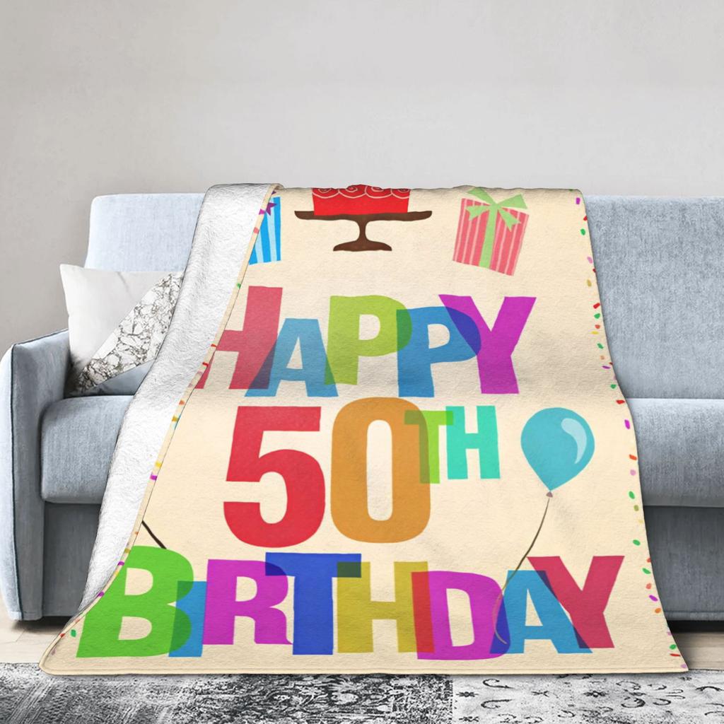 Turning 60 Year Present For Man's 60th Birthday Blanket Adults  Flannel Throw Blanket For Bedroom Warm Comfy Quality Bedspread