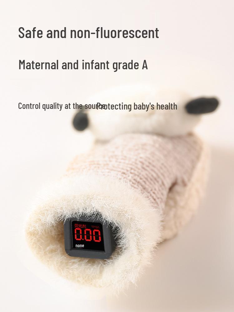 Cartoon Infant Non-Slip Mid-Calf Winter Socks - Thick & Warm Floor Shoes