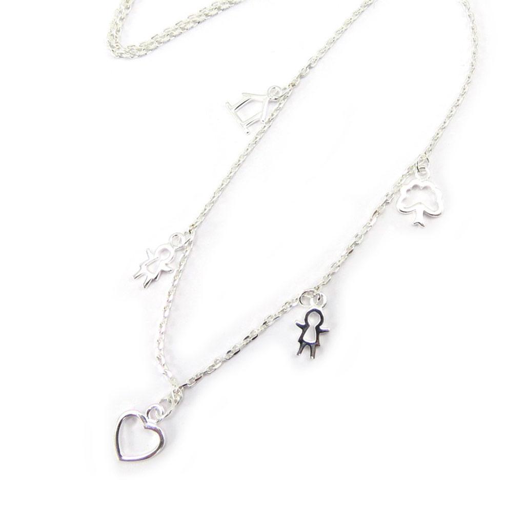 Les Trésors De Lily [K4159] - Silver Necklace 'Happiness' Silver - 10x8 Mm