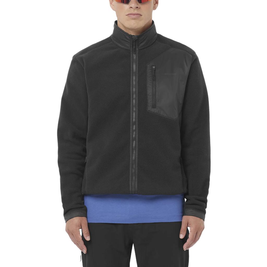 Salomon Chroma Warm Stand Collar Full Zip Mid Layer Fleece Jacket Men Jackets C27449