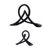 Resin Geometry Twist Knot Decorative Ornaments Black Twist Winding Sculpture Decorative Figurines Home Decoration Accessories