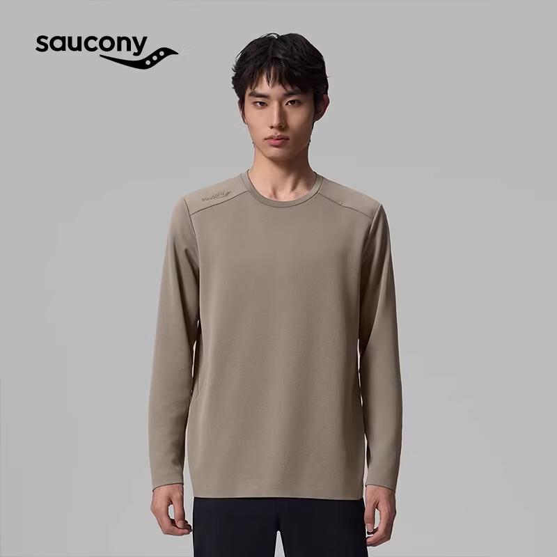 

SAUCONY Men s Moisture-Wicking Crew Neck Long Sleeve T-Shirt M
