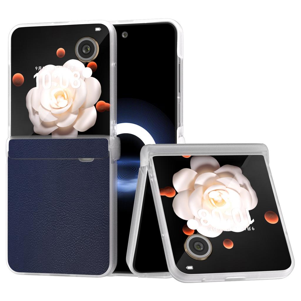 For Honor Magic V Flip 5G Case Hinge Protection Leather+PC Phone Cover Matte Edge