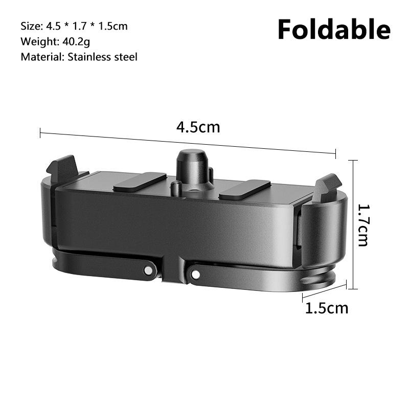 

Металлическая магнитная быстросъемная база с отверстием для винта 1/4 для Hero 13, адаптер для крепления с защелкой для Go Pro Hero 13, черные аксессуары