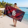 St. Louis Cardinals Customized Name Text Beach Towel, Soft Absorbent Towel Beach Pool Travel Personal Gift