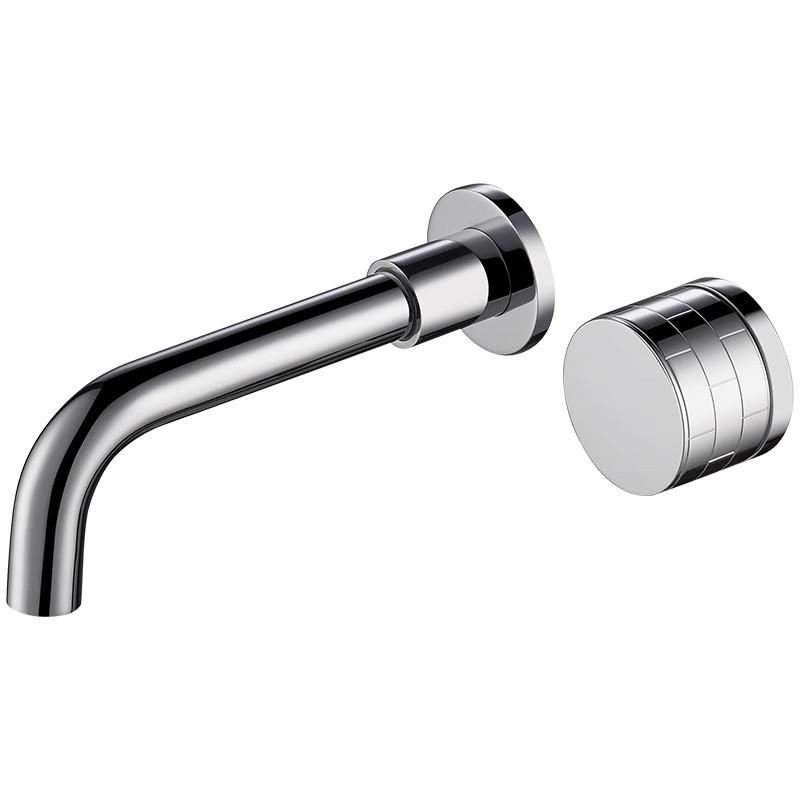 

Brushed Gold Bathroom Faucet Concealed Gray Bathroom Sink Faucet In-Wall Basin Spout Mixer Tap Set Combination Blanoir Brass tap