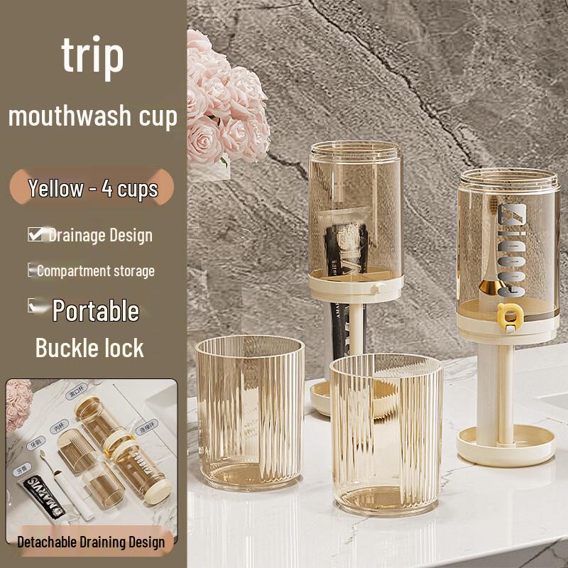 

MDNG Wall-Mounted Toothbrush Holder with Mouthwash Cups