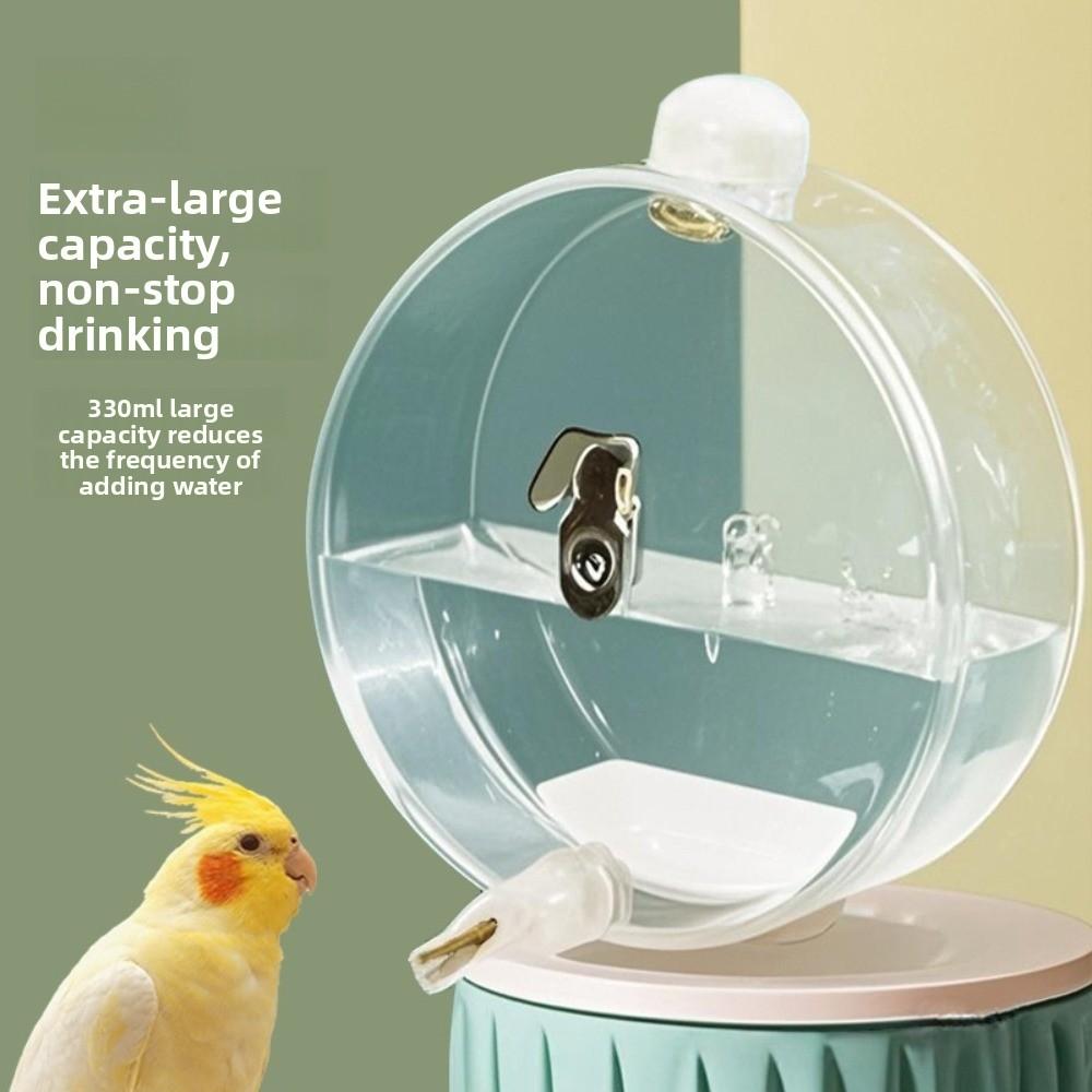 New 350ml Birds Water Feeder Transparent Large Capacity Parrot Waterer Hangable Leak-proof Small Pet Water Bottle for Bird Cage