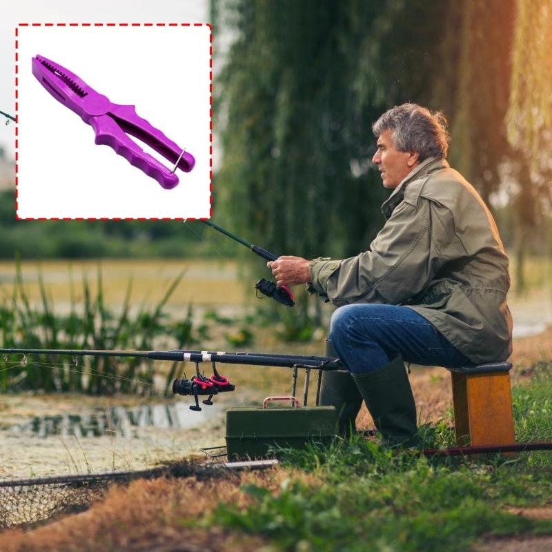 Sturdy ABS Fishing Pliers Featuring One Clicking Locking Mechanism for Easy Fish Capture Without Damage to Fish Body