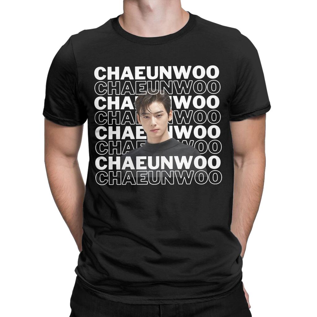 ASTRO Cha Eun Woo T Shirts Men's  Cotton Novelty T-Shirt O Neck  Tee Shirt Short Sleeve Clothing New Arrival