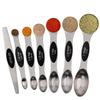 Magnetic Stackable 430 Stainless Steel Double-Ended Measuring Spoon Set with Scale