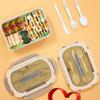 1200Ml Insulated Lunch Box With Compartments Bento Box For Students Office Women Food Container Portable Leakproof Meal Box