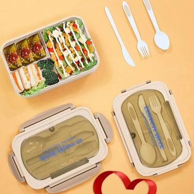 1200Ml Insulated Lunch Box With Compartments Bento Box For Students Office Women Food Container Portable Leakproof Meal Box
