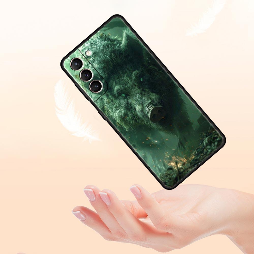 Wild Boar Phone Case for Samsung Galaxy S26 S25 S24 S23 S22 S20 S21 FE Ultra S25 Edge Plus 5G Soft TPU Cover Fundas Capas Coque