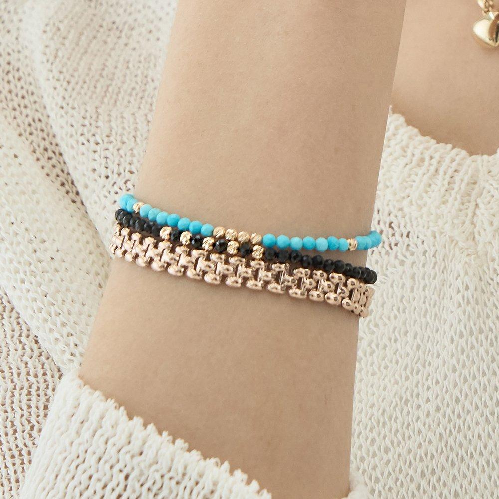 [Own] 14K Italian Cut Ball Turquoise Bracelet