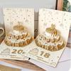 3D Birthday Card with Light and Music With Envelope Musical Happy Birthday Card for Women Men Husband Wife Children