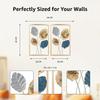 Gold Metal Wall Art Decor for Living Room | Elegant Iron Wall Hanging |  Wall Hanging | Wall Décor | Easy Installation | 42 x 28 cm Each | Set of 2