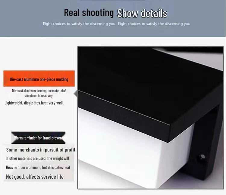 Villa LED Waterproof Wall Lamp for Indoor/Outdoor Spaces: Modern Garden, Courtyard, Hotel, Balcony, Hallway, Corridor.