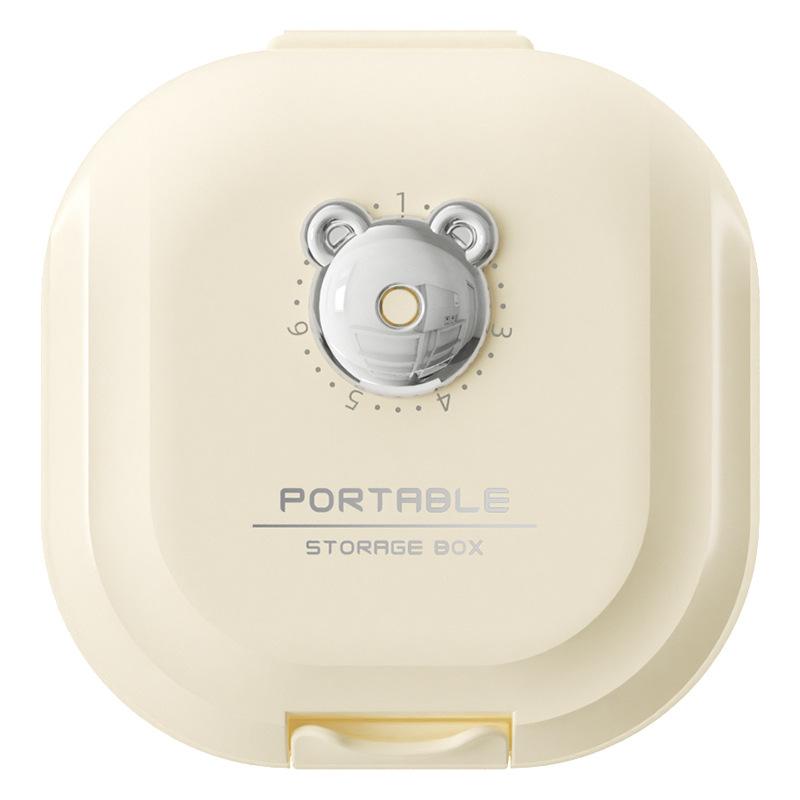 Portable Split-compartment Mini Medicine BoxSealed Tablet Dispensing BoxMedicine Storage Box