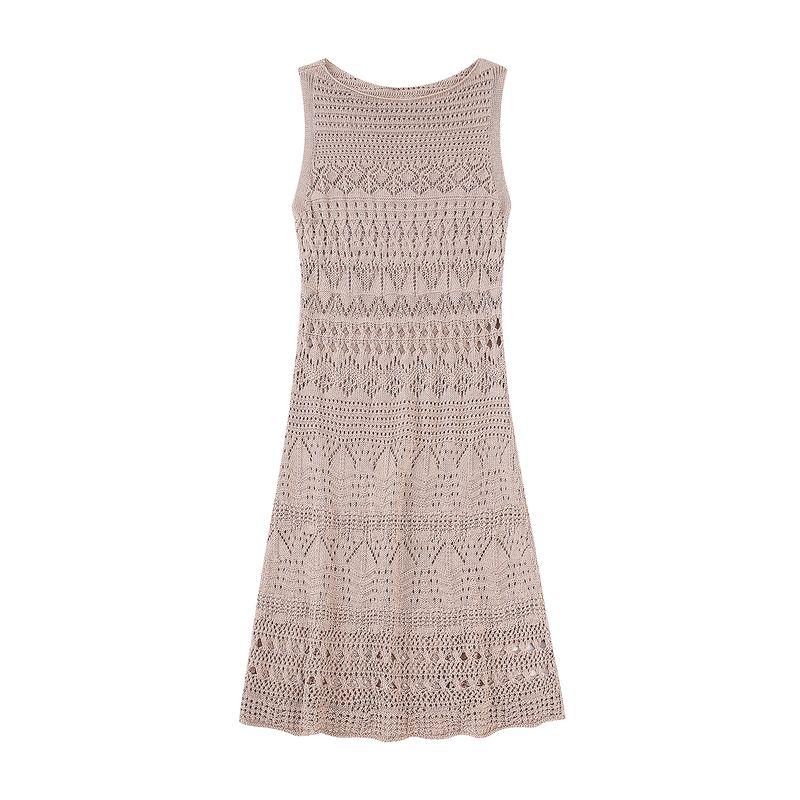

Kaslead New Arrival Women s Clothing Fashion Style Mesh Cloth Knitting Dress 5802088 713 Naked pink L