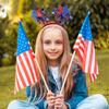 4th of July Headband Independence Day Hair Accessories Patriotic Party Hair Supplies USA Flag Star Design Blue Red Ribbon Stars Hair Decoration Cute