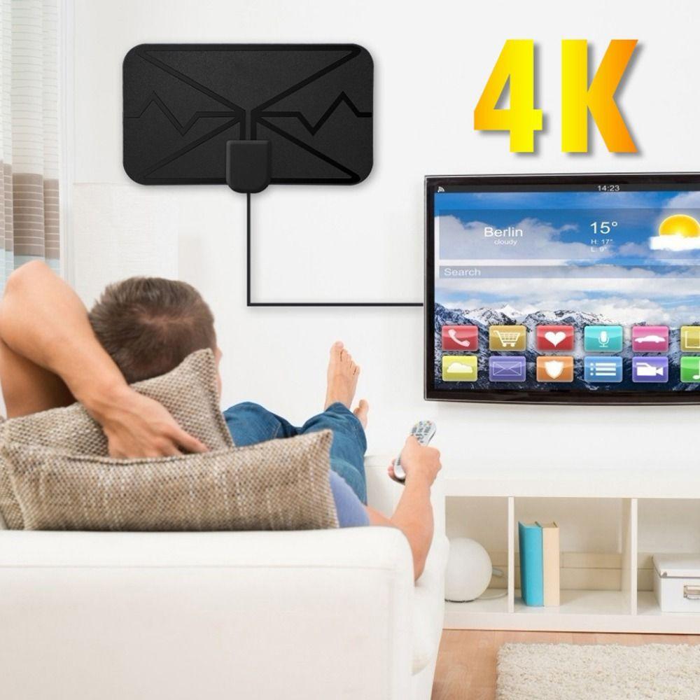 

HD плоский дизайн 3600 миль 4K DVB-T Цифровая телевизионная антенна с высоким коэффициентом усиления DTV Box Freeview Сигнал Тонкий HD-телевизор