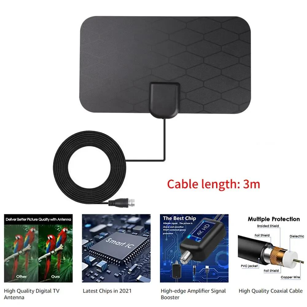 8K Indoor 3000 Miles Digital HDTV Antenna TV Aerial With Amplifier Booster DVB T2 ISDBT Satellite Dish Signal Receiver
