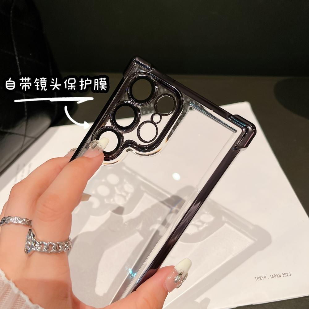 Plating Case For For Samsung Galaxy S26 Edge S25 S24 S23 S22 Ultra Plus FE A56 A53 A35 Shockproof Clear Lens Protection Cover