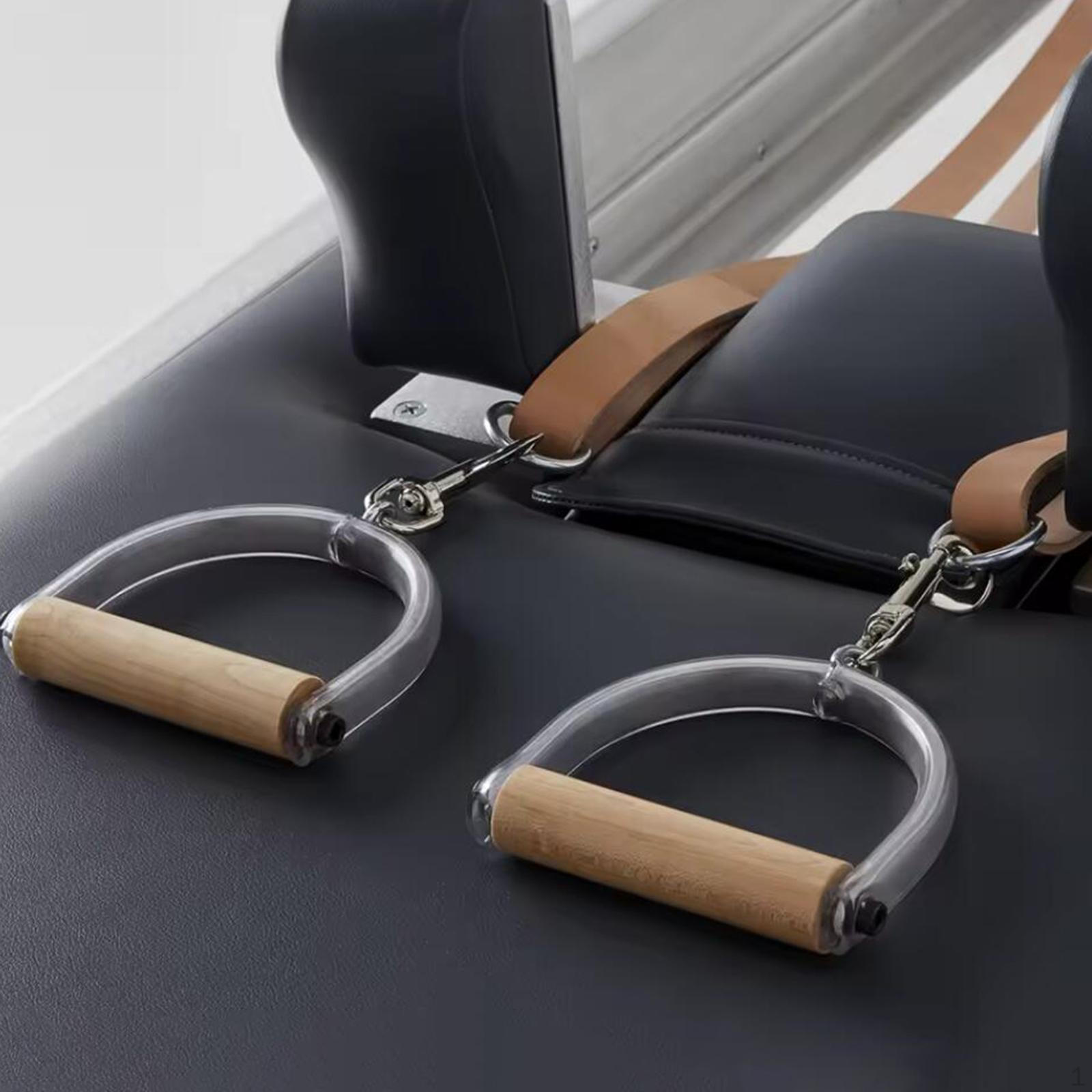 

2 Pieces Cable Machine Handles Pilates Reformer Handle Strength Training Gym Grip Attachments for