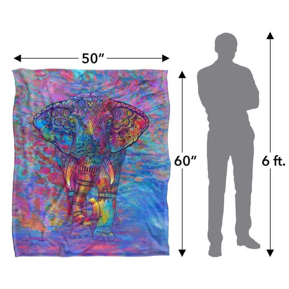 Royce McClure Silky Bohemian Elephant Supersoft Blanket