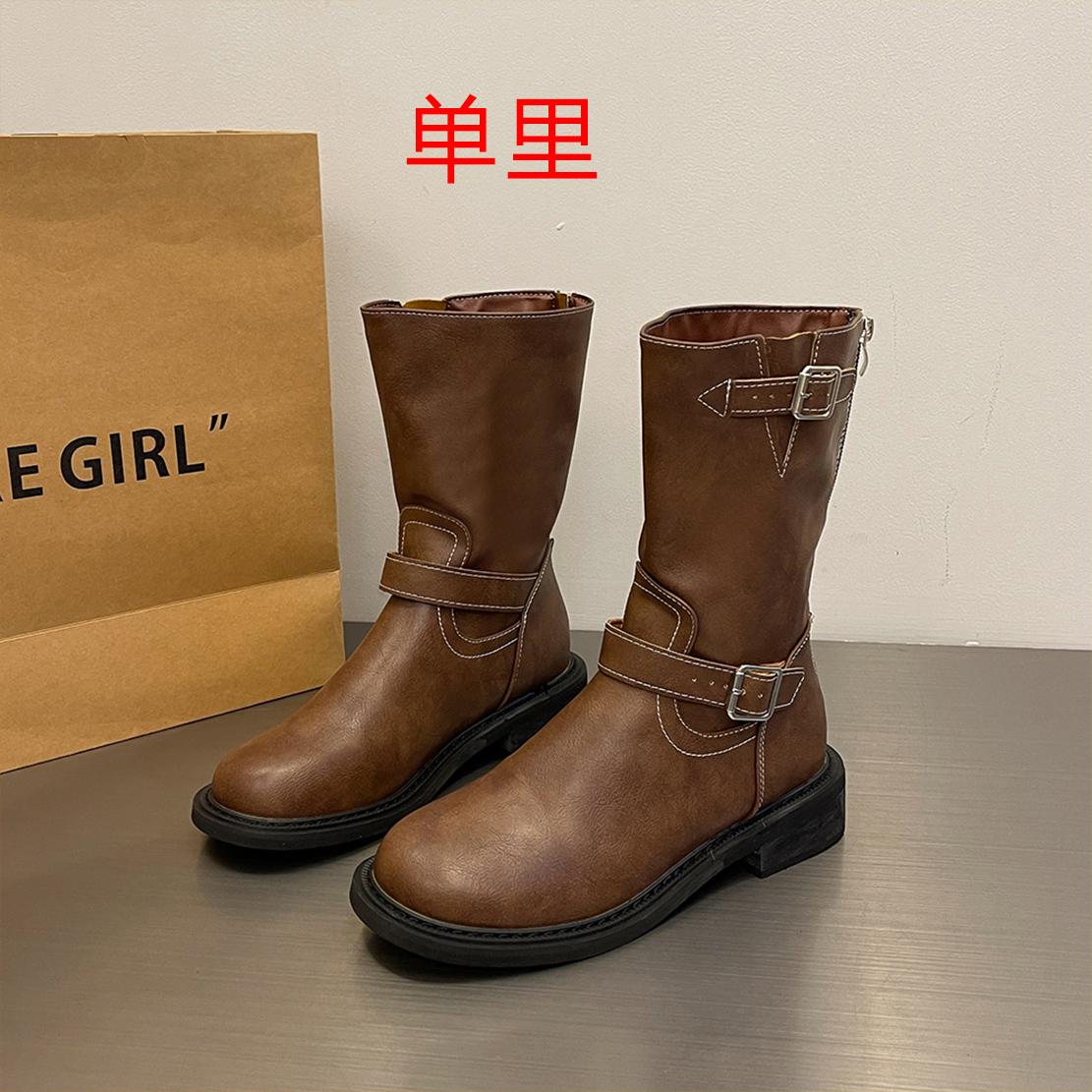 

Осень и зима новые модные сапоги на толстом каблуке рыцарские короткие сапоги женские ковбойские сапоги в стиле ретро средней длины сапоги в стиле вестерн сапоги Мартин женские сапоги 35