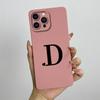 For iPhone 13 Pro Max Case iPhone 13 Pro Cover Cute Couple Initial Letters Square Skin Phone Case Matte Shockproof Back Cover