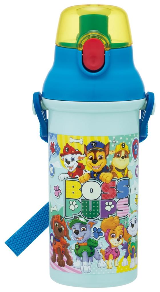 Skater Direct Drinking Water Dishwasher Made In Paw Patrol Kids' Bottle, Plastic, 480ml, One-Push Open/Close, Safe, Japan, 26, Boys, PSB5SAN-A