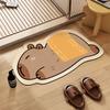 Kapibara bathroom floor mat, toilet door absorbent floor mat, toilet non-slip diatom mud toilet floor mat