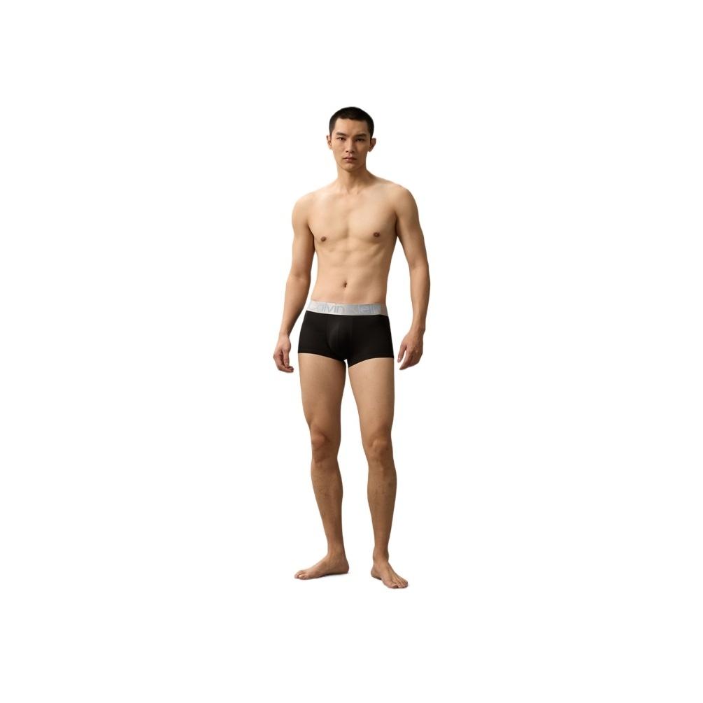 Calvin Klein Jacquard Low Rise Lightweight Anti-Chafing Boxer Briefs 3-Pack Men Underwear Space-Black NB3074O-1