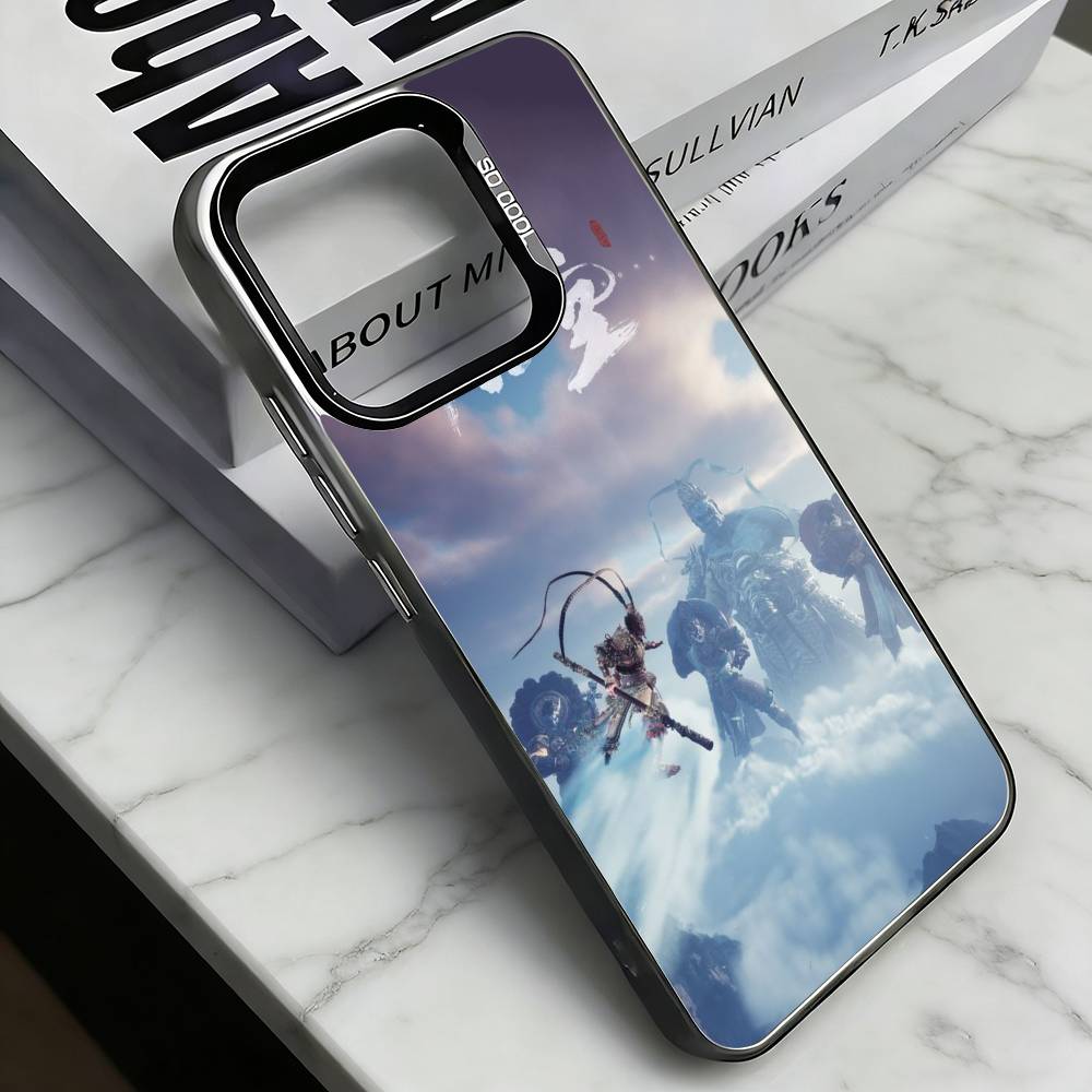 

Black Myth Wukong Phone Case For iPhone 17,16,15,14,13,12,11 Plus,Pro Max,XS,Colorful Silver Phone case Funda Cover iPhone14ProMax