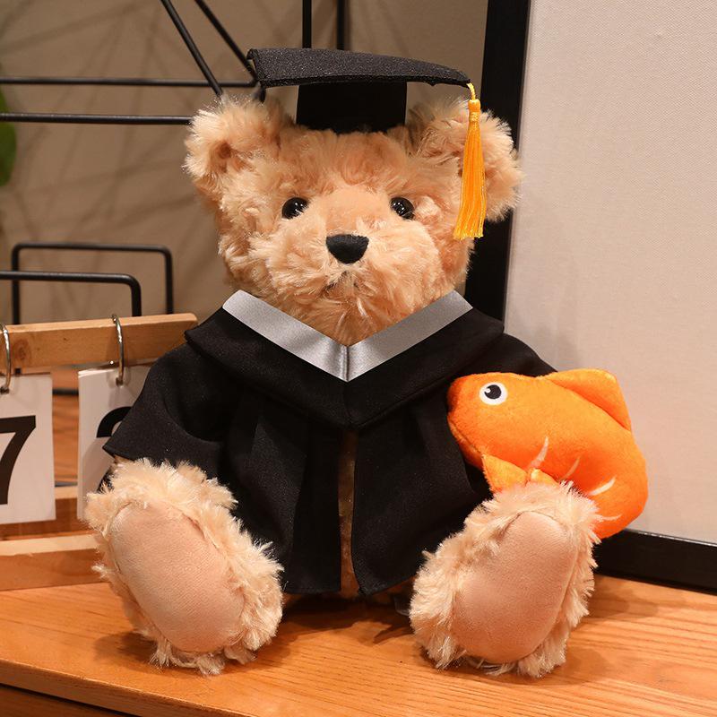 Graduation Teddy Bear with Doctoral Cap & Gown - Customizable Graduation Gift Gift Bag Only