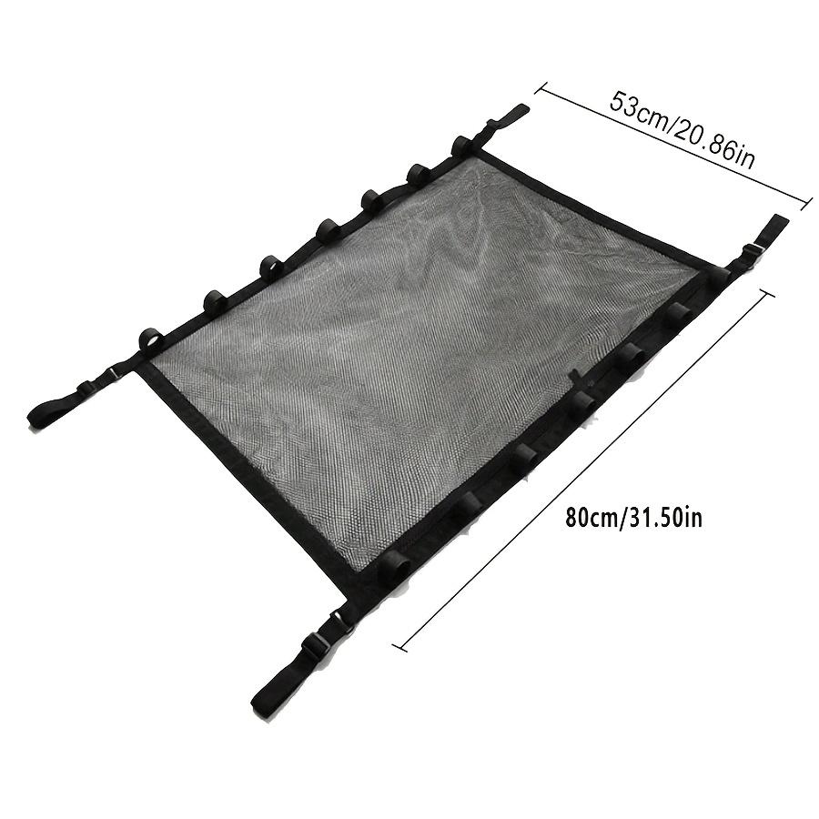 

Fit Nylon Car Ceiling Cargo Net with Adjustable Fishing Rod Holder Durable Storage Solution for Cars, SUVs, Organized Travel & Camping Accessory