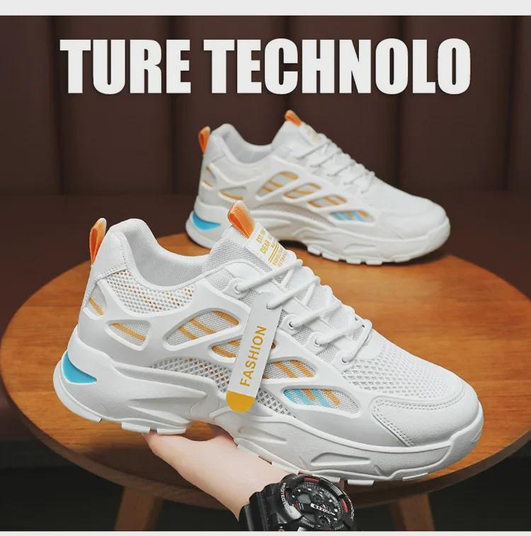 Men's Spring Mesh Sneakers - Trendy, Breathable, Height-Boosting, All-Match Casual Dad Shoes