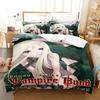 3D Anime Dance In The Vampire Bund Printed Bed Set Duvet Cover Pillowcase Bedding Set Bed Linen Sheet Quilt Full Queen King Size