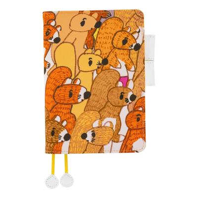 Hobonichi Techo Original Notebook Cover (A6) 100% ORANGE/Squirrels