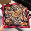 Luxus-Mode-Druck 70*70cm Seide Quadrat Schal Frauen Weiche Satin Haarband Halstuch Krawatte Weibliche Stirnband Foulard Tasche Band