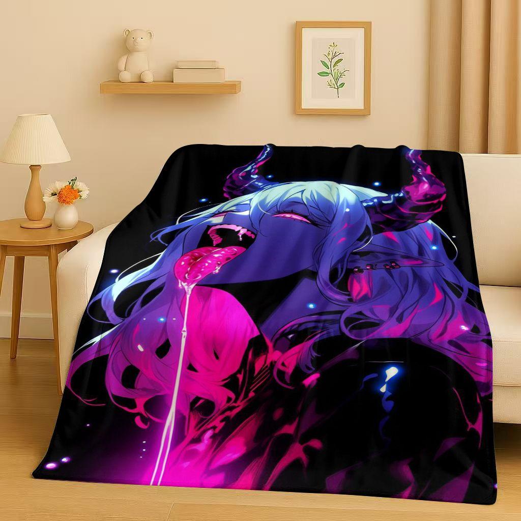 Manta de Franela Sexy 3D de Chica Zero Two DARLING in The FRANXX, Manta de Felpa Suave y Cálida para Hogar, Dormitorio, Cama, Sofá, Oficina
