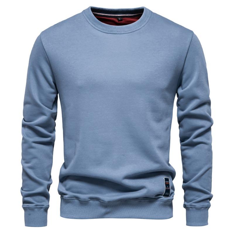 Men’s Euro Fit Loose Fit Solid Crew Neck Sweatshirt