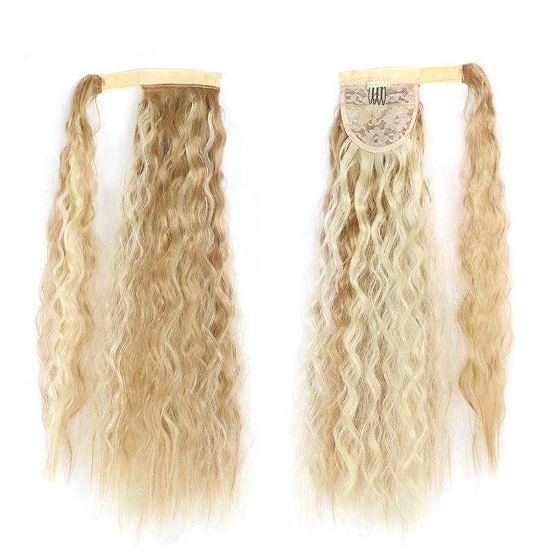 LISI HAIR Naturalnie falowane długie włosy syntetyczne przeszczepiane damskie kucyki doczepiane kucyk