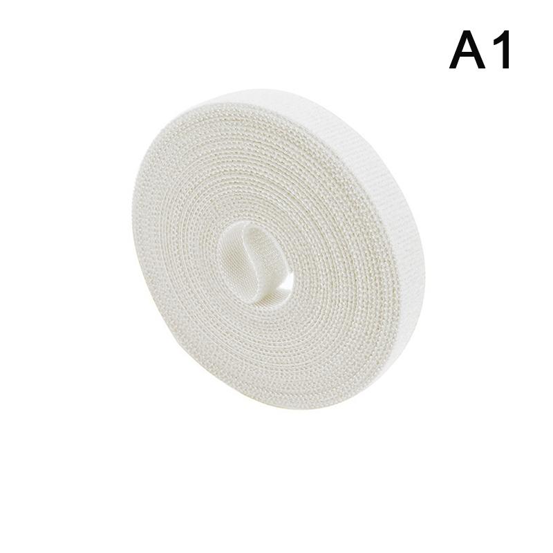 

3/5M Кабельні стяжки Багаторазовий пучок петель Самоклеючий кріплення Аксесуари своїми руками Нейлоновий ремінь Органайзер Затискач Тримач дроту Керування 1.2cmX3m білий