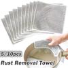 Pano de limpeza para remoção de ferrugem, toalha mágica para lavar louças, metal, fio de aço, pano de limpeza, fogão de micro-ondas, ferramentas limpas, pano de prato