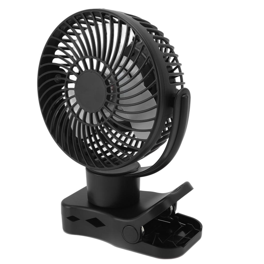 Portable Clip On Fan 4000mah Rechargeable Desktop Fan with LED Light Hook Remote Control for Camping Golf Cart Stroller