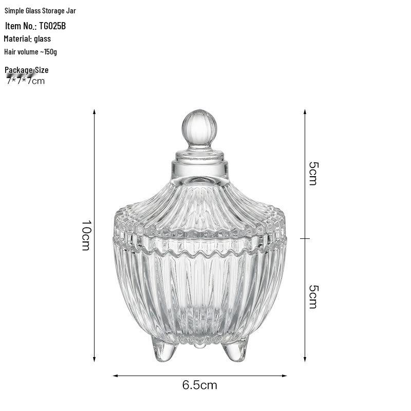 European Crystal Candy & Jewelry Glass Storage Box with Lid