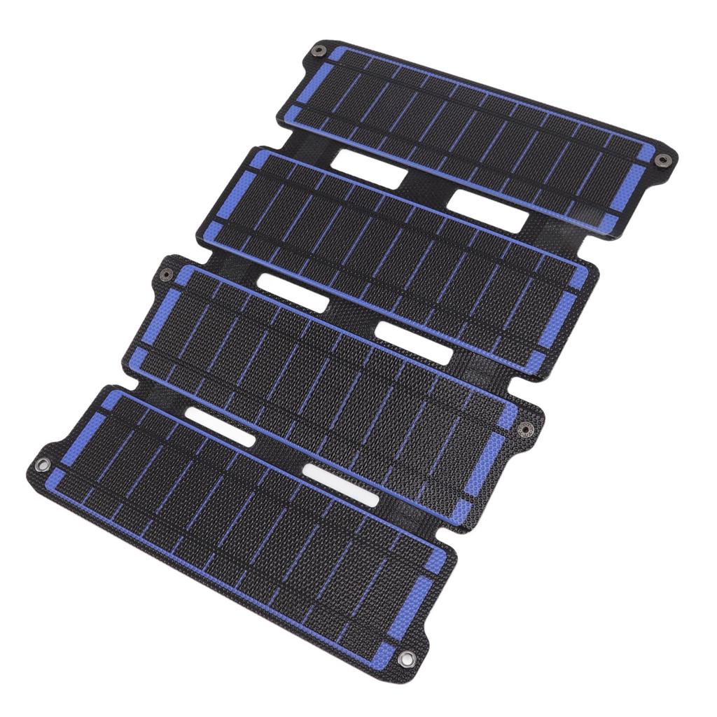 Solar Panel Folding Monocrystalline Silicon 2 USB Output Flexible ETFE Solar Panel 14W 5V Blue